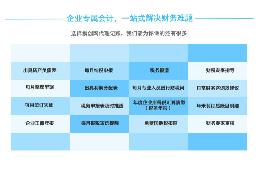 记账报税服务内容